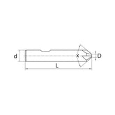 Solid carbide milling Deburring cutter 90° General machining 5501/5601R90*FM - Makotools Industrial Supply Tools for Metal Cutting